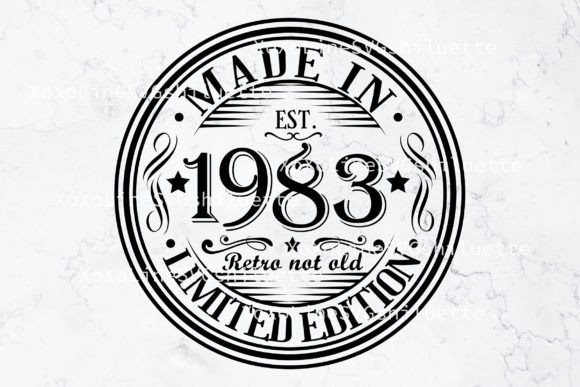 Download 41th Birthday Svg Born in 1983 Vintage - 1983 Collection