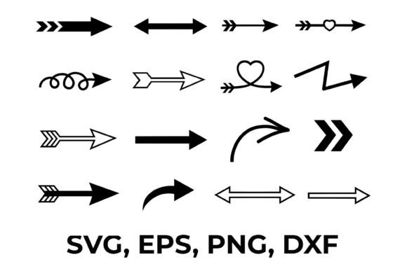 Download Arrows - Svg, Eps, Png, Dxf - Dxf Collection