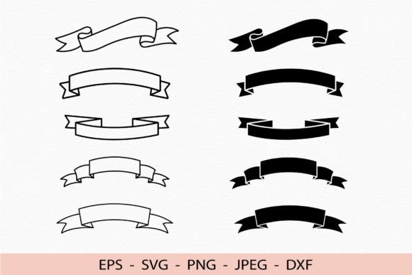Download Banner Svg Ribbon File for Cricut Dxf - Premium Resources