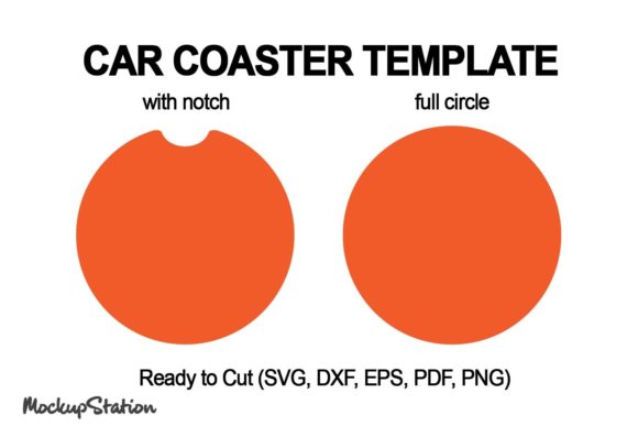 Download Car Coaster Template SVG, Circle DXF - Premium Bundle