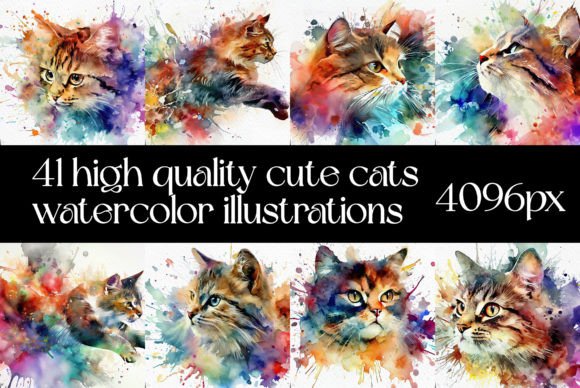 Download 41 Incredible Cats Watercolor Paintings - Paintings Collection