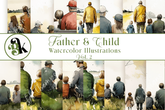 Download Father Child Watercolor Paintings Vol 2 - Paintings Collection