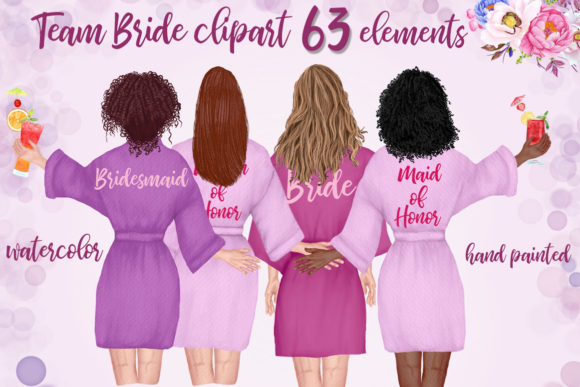 Download Bridesmaid Robes Clipart Team Bride&nbsp;&nbsp; - Bridesmaid Collection